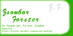 zsombor forster business card